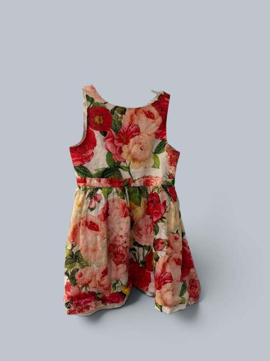 Little Akiabara Other - Little Akiabara Floral Linen Dress Size 2Y